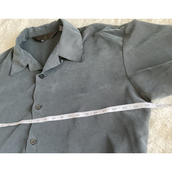 Bare Bones Guitar Day Of The Dead Skeletons Short Sleeve Button Down Shirt Lg￼🎸 - Picture 7 of 9